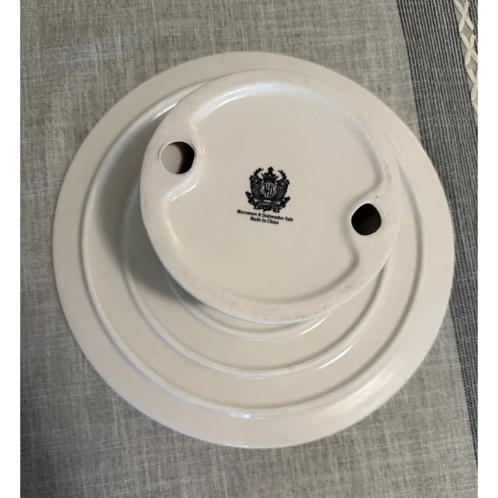 🎂 N D Exclusive Pastel Striped Ceramic Cake Stand • 12